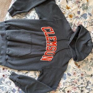 Clemson Gray Sweatshirt with Orange Logo